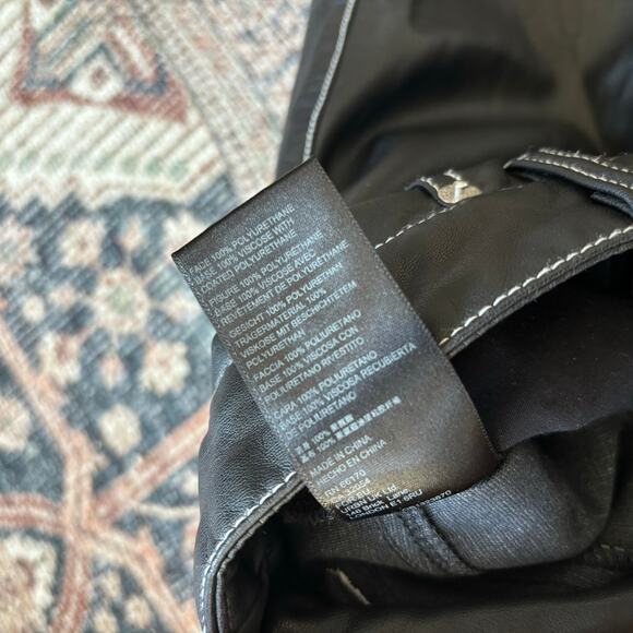 Free People It Factor Vegan Leather Straight Leg Pants - Picture 4 of 10